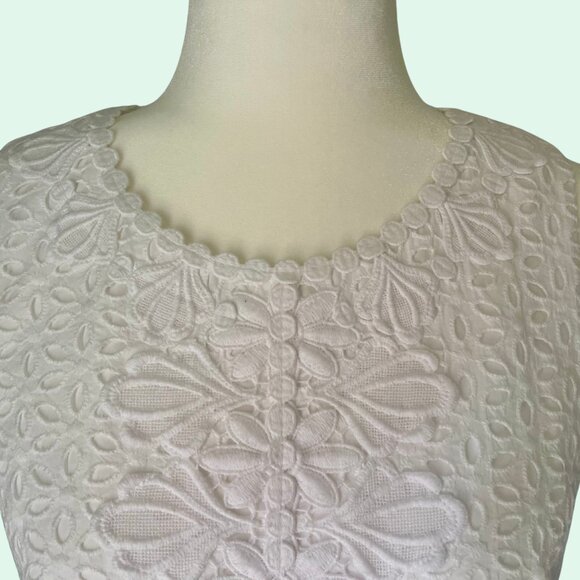 Lilly Pulitzer White Eyelet Melani Shift Dress NWT 6 - Picture 3 of 9